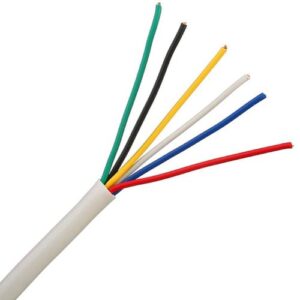 6-Core Security Alarm Cable White 100m