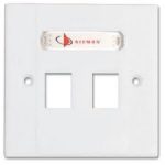 Siemon Cat 6 Double Face Plates with Module 1 Mall+254 Siemon Cat 6 Double Face Plates with Module