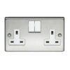 Powermax Metal Socket 15a Switch Twin