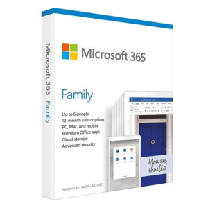 Microsoft 365 Family English 1YR Africa Only Medialess P6