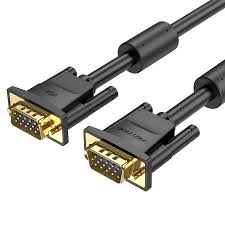 VENTION VGA3+6 MALE TO MALE CABLE WITH FERRITE CORES 2METER BLACK