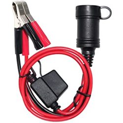 Handy adapter from 12Vdc vehicle battery to cigarette lighter socket