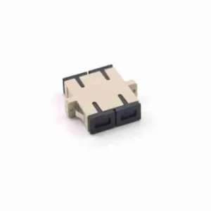 SC Duplex Multimode Fiber Optic Adaptor - Beige