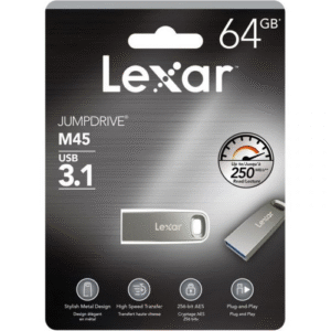 Lexar 64GB M45 USB 3.1 Flash Drive Silver