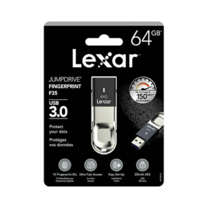 Lexar 64GB Jump Drive Fingerprint F35 USB 3.0 Flash Drive