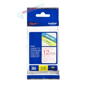 Brother TZE-132 12mm Red on Clear Tape