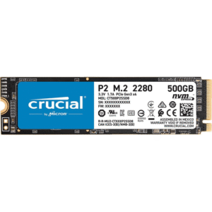 Crucial P2 500GB 3D NAND NVMe PCIe M.2 2280 SSD