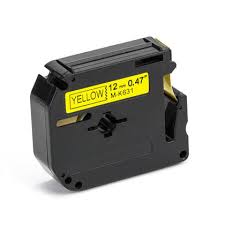 Brother M-K631 12mm Black on Yellow Tape