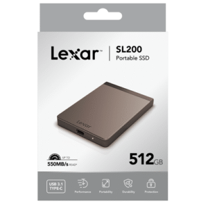 Lexar SL200 512GB Portable External SSD