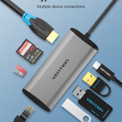 Vention USB C Multi Functional 8 in 1 Docking Station