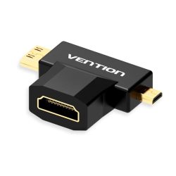 Vention Mini HDMI Micro HDMI Male To HDMI Female AdapterBlack AGFBO