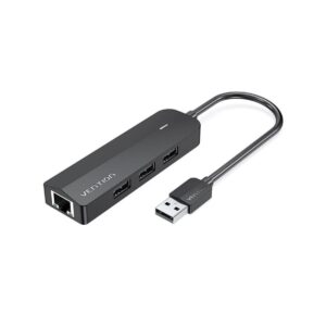 Vention CHPBB 3-Port USB 2.0 Hub with 100M Ethernet Adapter