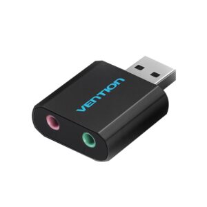 Vention VAB-S17-B USB External Sound Card Black Metal Type