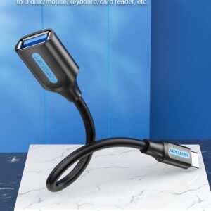 Vention USB 3.1(Gen 1) C Male To A Female OTG Cable 0.15M-CCVBB