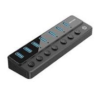 Vention USB B 30 to USB 30 x7 Hub with Individual Power Switches and DC 55mm Power Adapter CHXBO UK