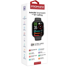 Promate ActivLife™ Smartwatch with Bluetooth Calling