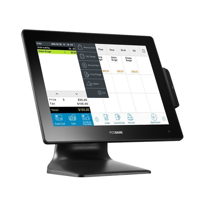 Posbank APEXA G Intel Celeron 8GB RAM 128GB Hard disk All In One Touch POS Terminal Windows 10