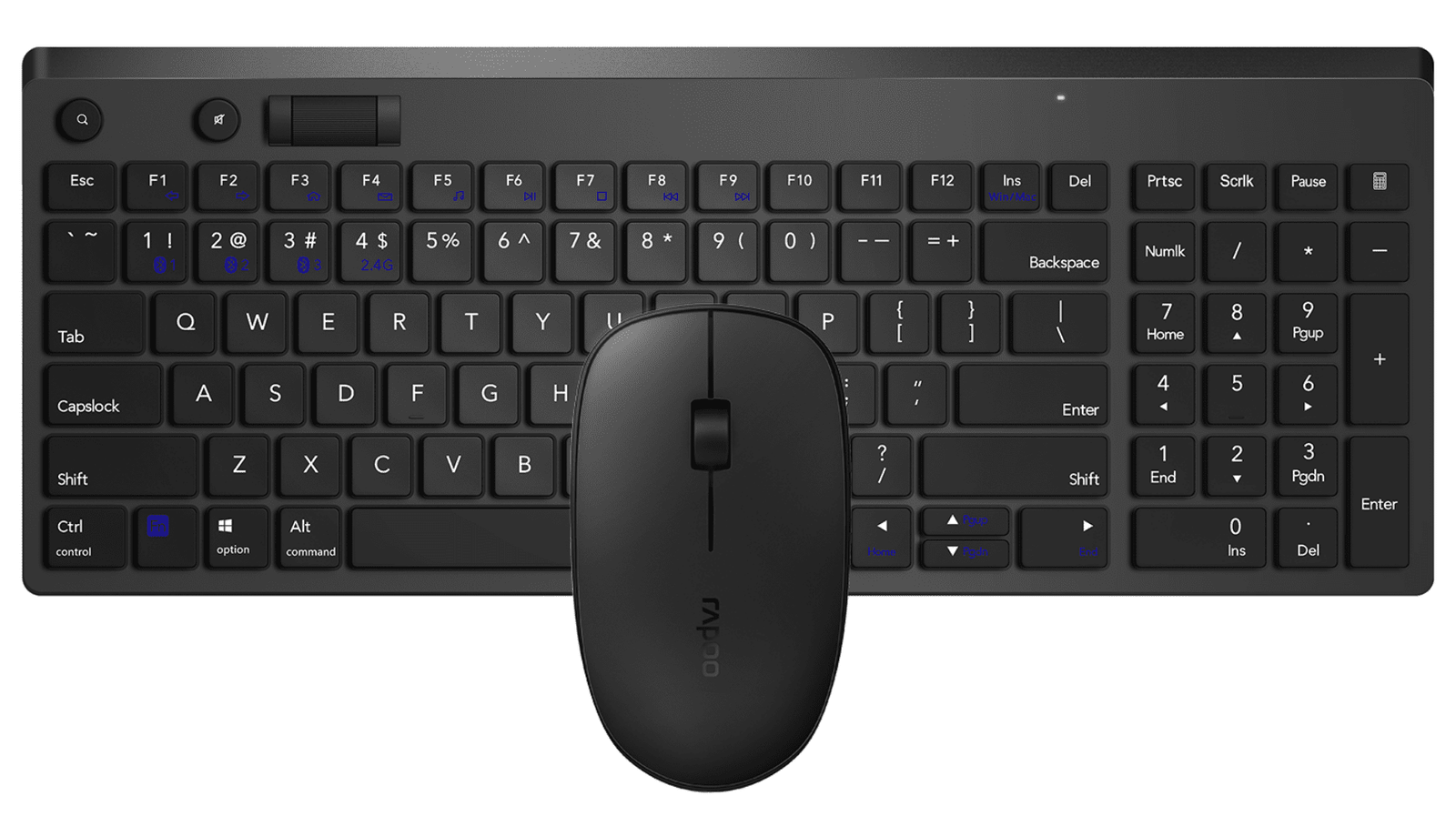 Rapoo 8050T Multi-mode Wireless Keyboard & Mouse Combo