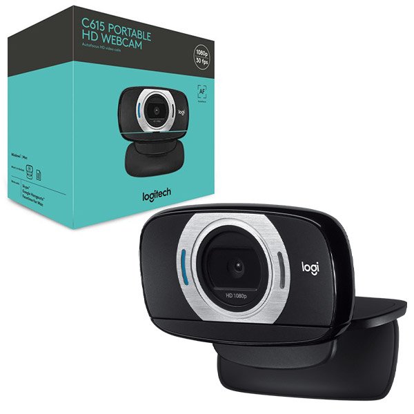 Logitech C615 Fold-and-Go HD 1080P Webcam