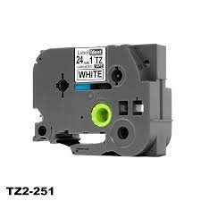 Brother TZ2-251 Black on White 24mm Compatible Tapes