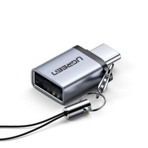 UGREEN Type C to USB 3.0 A Adapter Cable with Lanyard (Space Gray) - US270