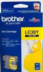 Brother LC38Y Yellow Ink Cartridge