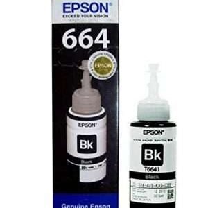 Epson T6641 Black Ecotank Ink Bottle, for L100, L110, L120, L1300, L1455, L200, L210, L220, L300, L3050, L3060, L3070, L310, L355, L365, L382, L386, L455, L486, L550, L565, L605, L655 -70ml - C13T66414A
