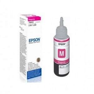Epson T6643 Magenta 70ML Ink Bottle, for L100, L110, L120, L1300, L1455, L200, L210, L220, L300, L3050, L3060, L3070, L310, L355, L365, L382, L386, L455, L486, L550, L565, L605, L655 -70ml - C13T66434A