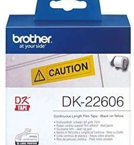 Brother DK-22606 62mm Black on Yellow tape