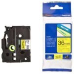 Brother TZe-661 Black on Yellow 36mm Labelling Tape