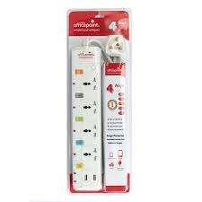 Office Point 4 Way Power Extension with USB port