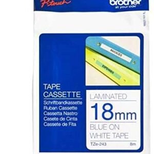 Brother TZe-243 Blue On White Tape