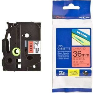 Brother TZE-461 36mm Black on Red Label tape