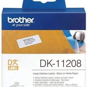 Brother DK-11208 Black On White Label Tape