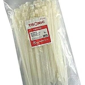 250mm  X 7.6 PVC  Cable Ties - White