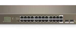 Tenda TEG1024F  Switch,  24-Port Gigabit Unmanaged Switch, with, 2 SFP Slots