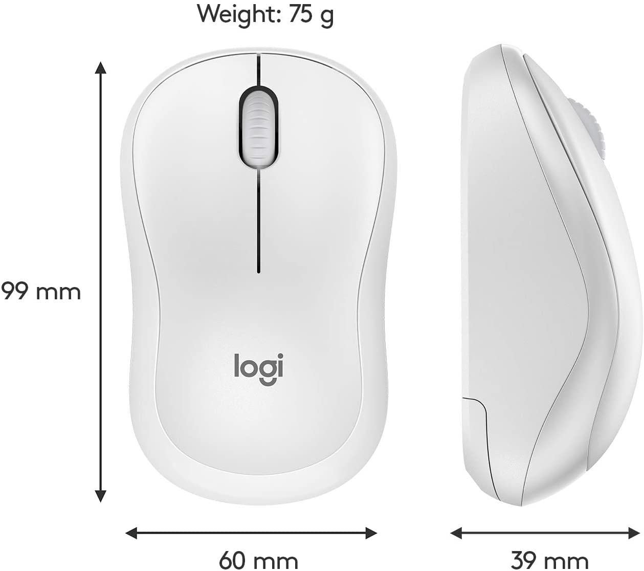 Logitech M221 Wireless Mouse Silent, Off White - 910-006511