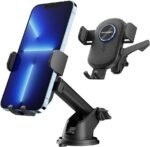 Vention One Touch Clamping Car Phone Mount With Suction Cup Black Square Type, KCVB0