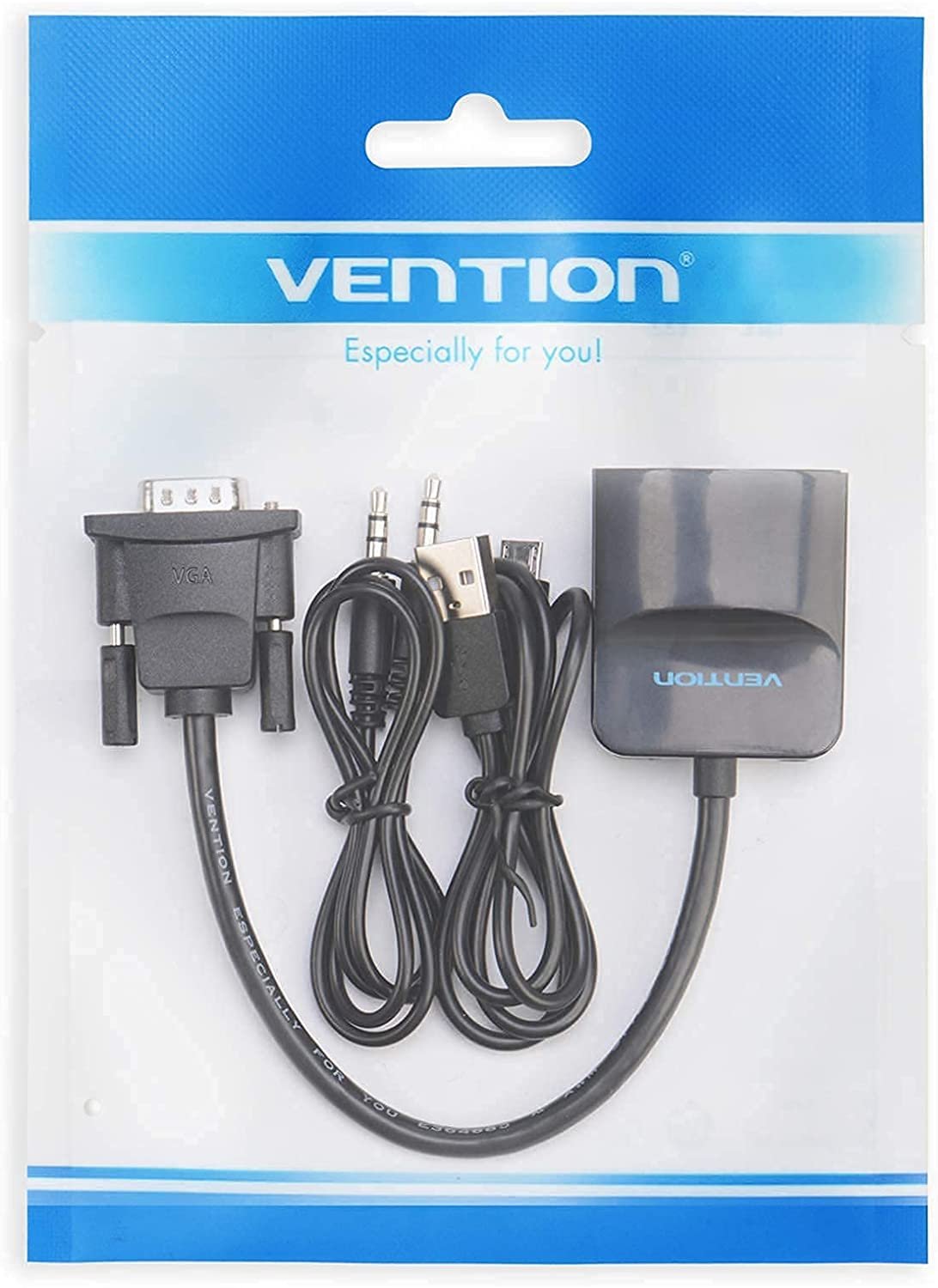 Vention VGA to HDMI Converter with Female Micro USB Audio Port, ACEB0