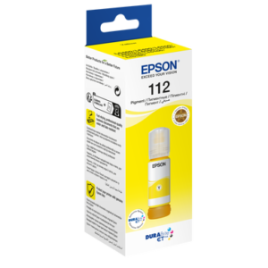 Espon 112 EcoTank Pigment Yellow Ink Bottle, C13T06C44A