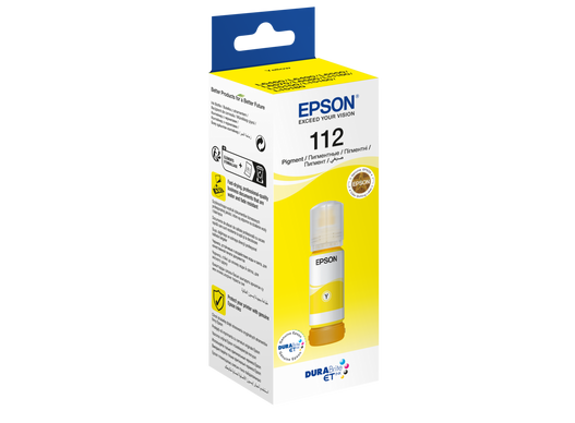 Espon 112 EcoTank Pigment Yellow Ink Bottle, C13T06C44A