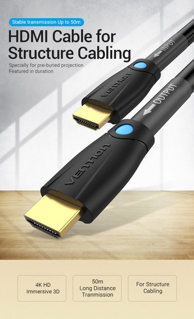 Vention HDMI Cable 50m Black For Engineering