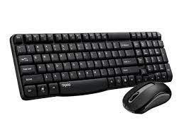 Rapoo X1800s Wireless Multimedia Keyboard & Optical Mouse Compact  - BLACK