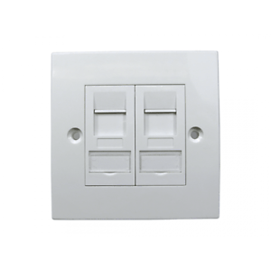 Giganet cat 6 UTP double faceplate with modules