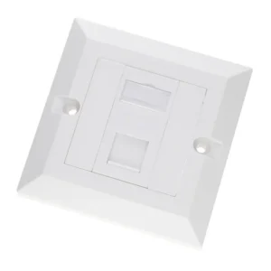 Cat6 Single port Network Data Faceplate with Keystone