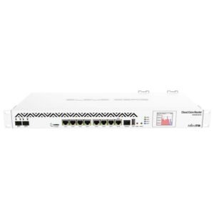 Mikrotik CCR1072-1G-8S+ 1U rackmount 1x Gigabit Ethernet 8xSFP+ cages 72 cores x 1GHz CPU