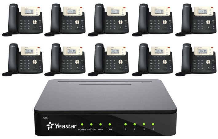 Yeastar PBX with Yealink 20 IP Phones Package